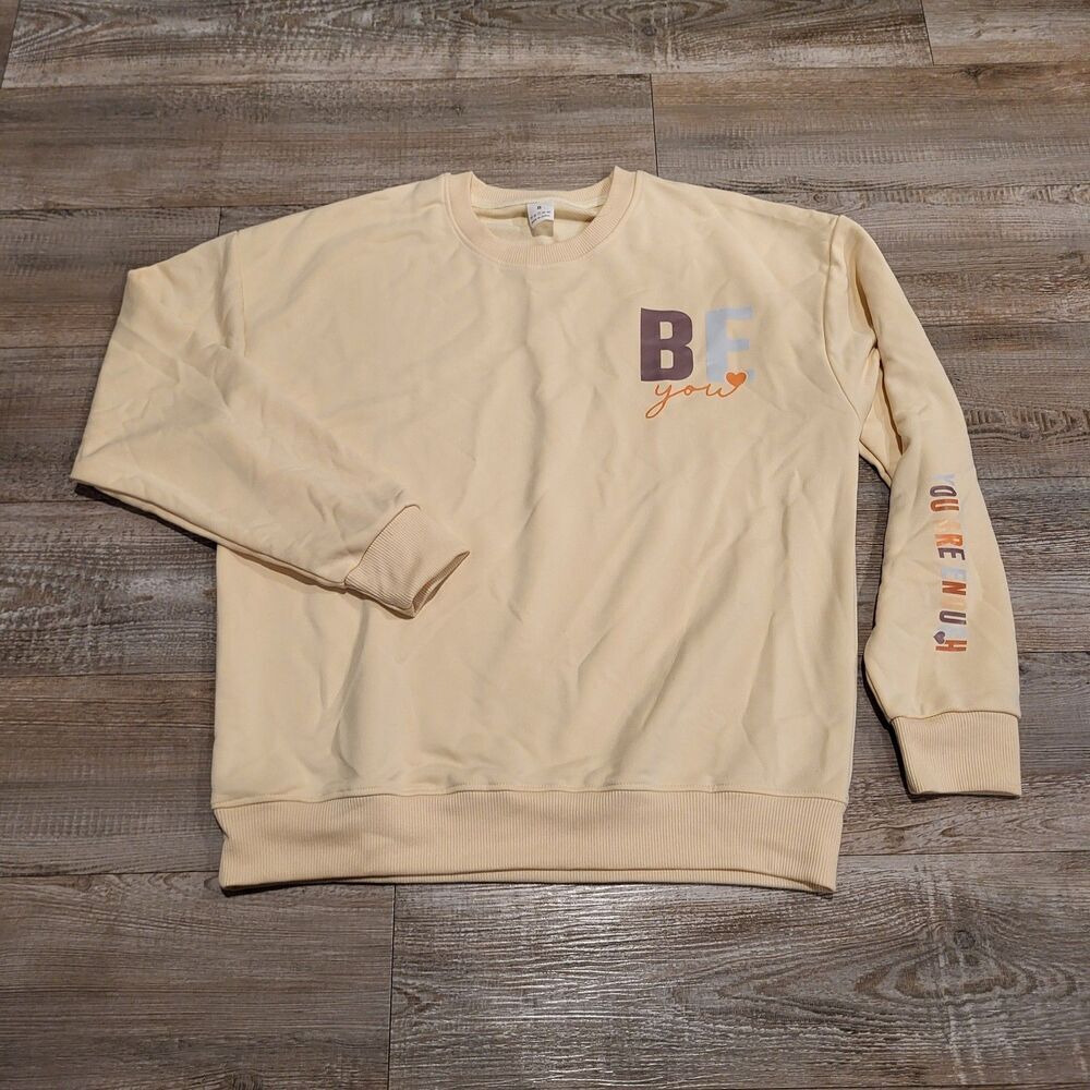 Be You You Are Enough Graphic Sweatshirt Crew Neck Womens Size Small